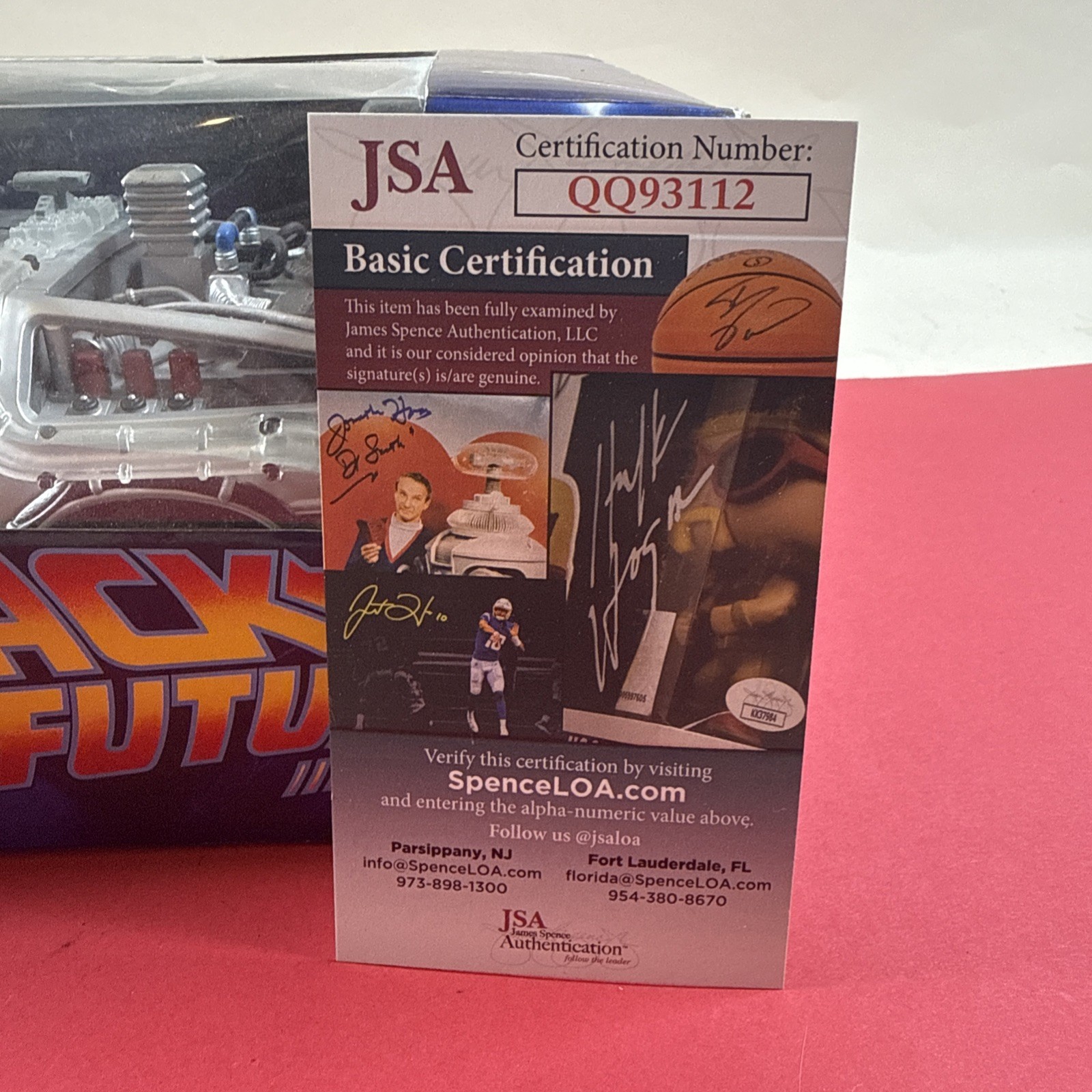 Micheal J Fox Signed Back To The Future 1/15th Scale Delorean JSA Certified