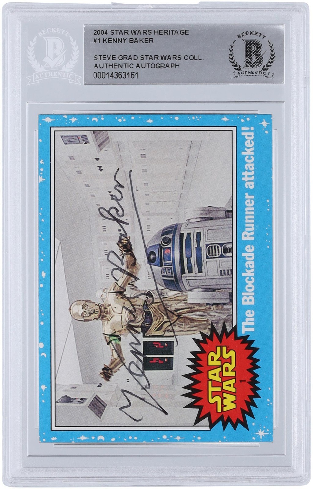 Kenny Baker Star Wars Signed 2004 Topps Star Wars Heritage #1 BGS Rated Card