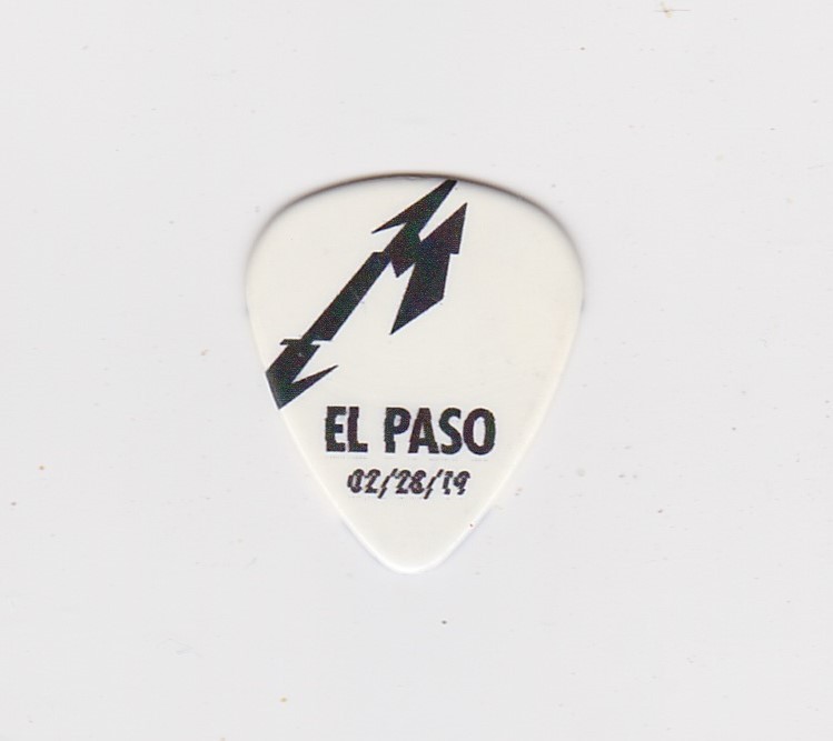 METALLICA TOUR GUITAR PICK Worldwired EL PASO TEXAS 02/28/19