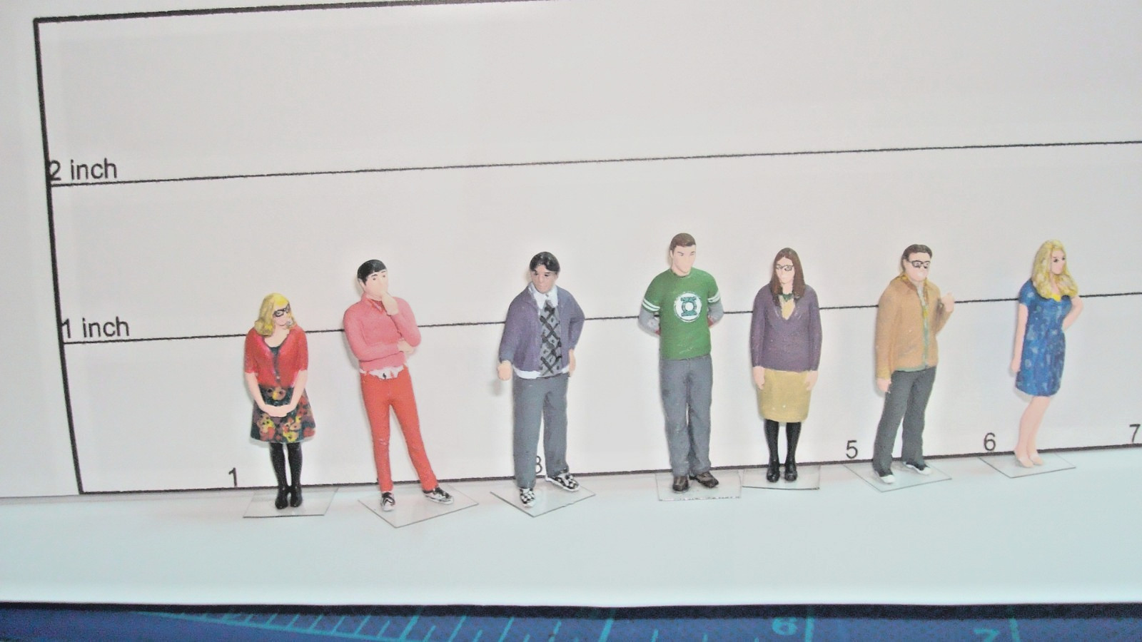 Big Bang Theory 3D print Miniature Figures, logo and backdrop