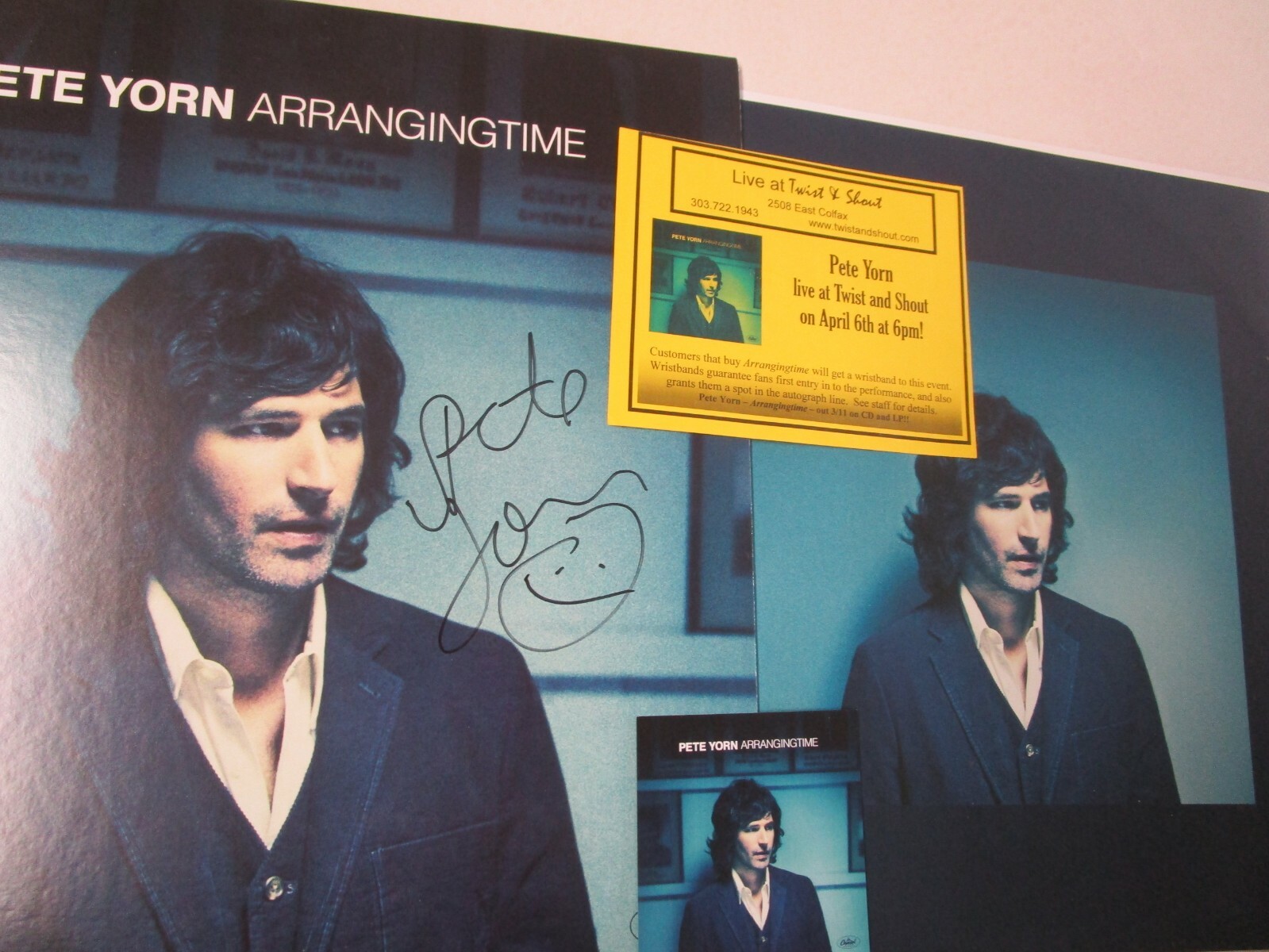 PETE YORN Signed “Arraigning Time” 12″ Vinyl Record Album – Autographed 180g 2LP