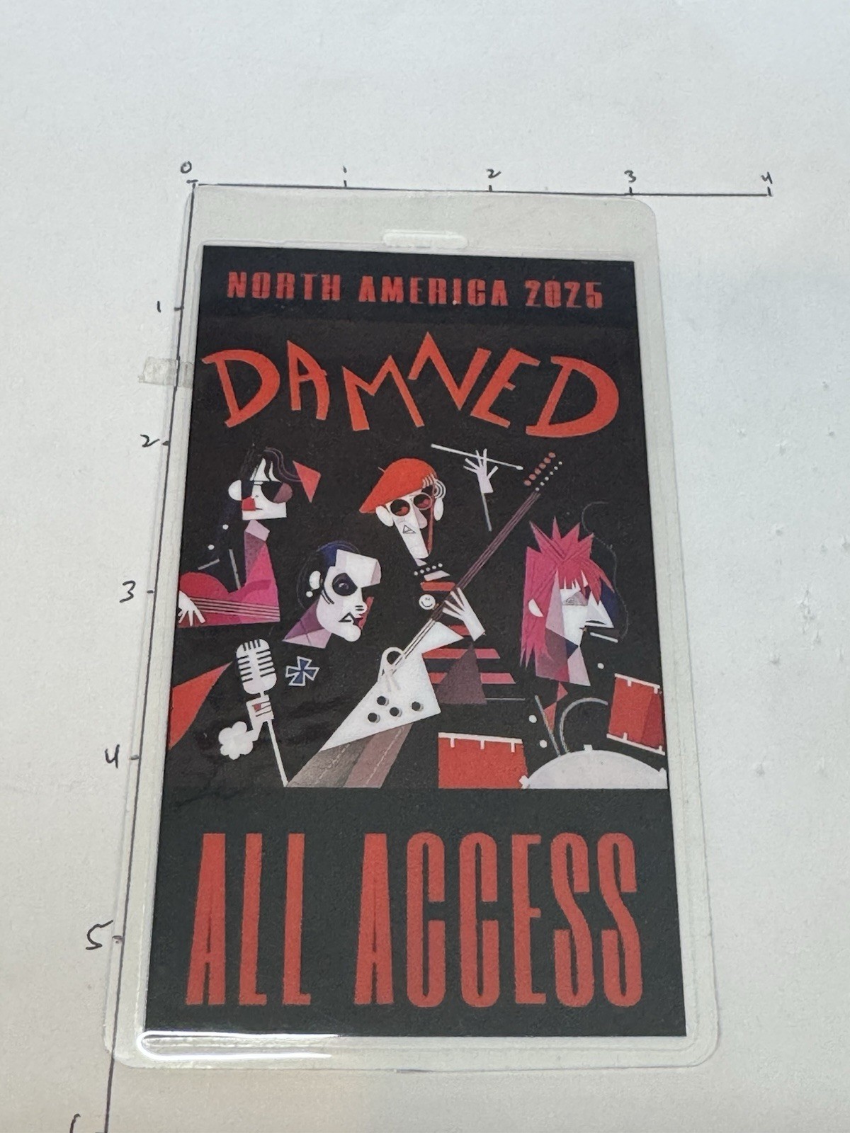 The Damned Commemorative 2025 N.A. Tour All Access Backstage pass
