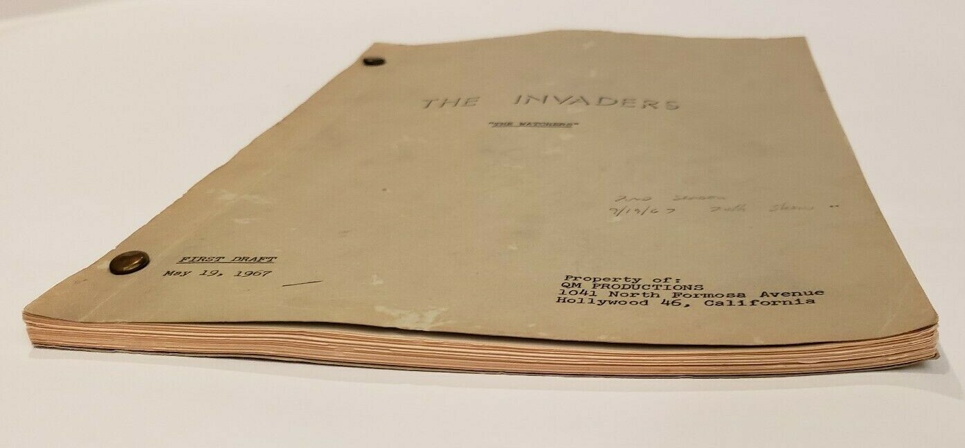 THE INVADERS / Jerry Sohl & Earl Hamner Jr., 1967 TV Show Script “The Watchers”