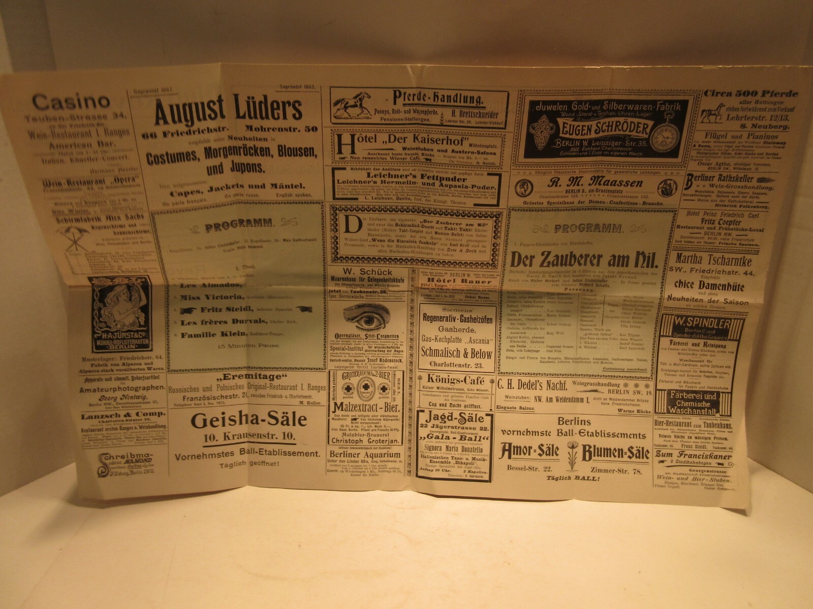 1900 Metropol Theater Berlin Germany with Program for Show