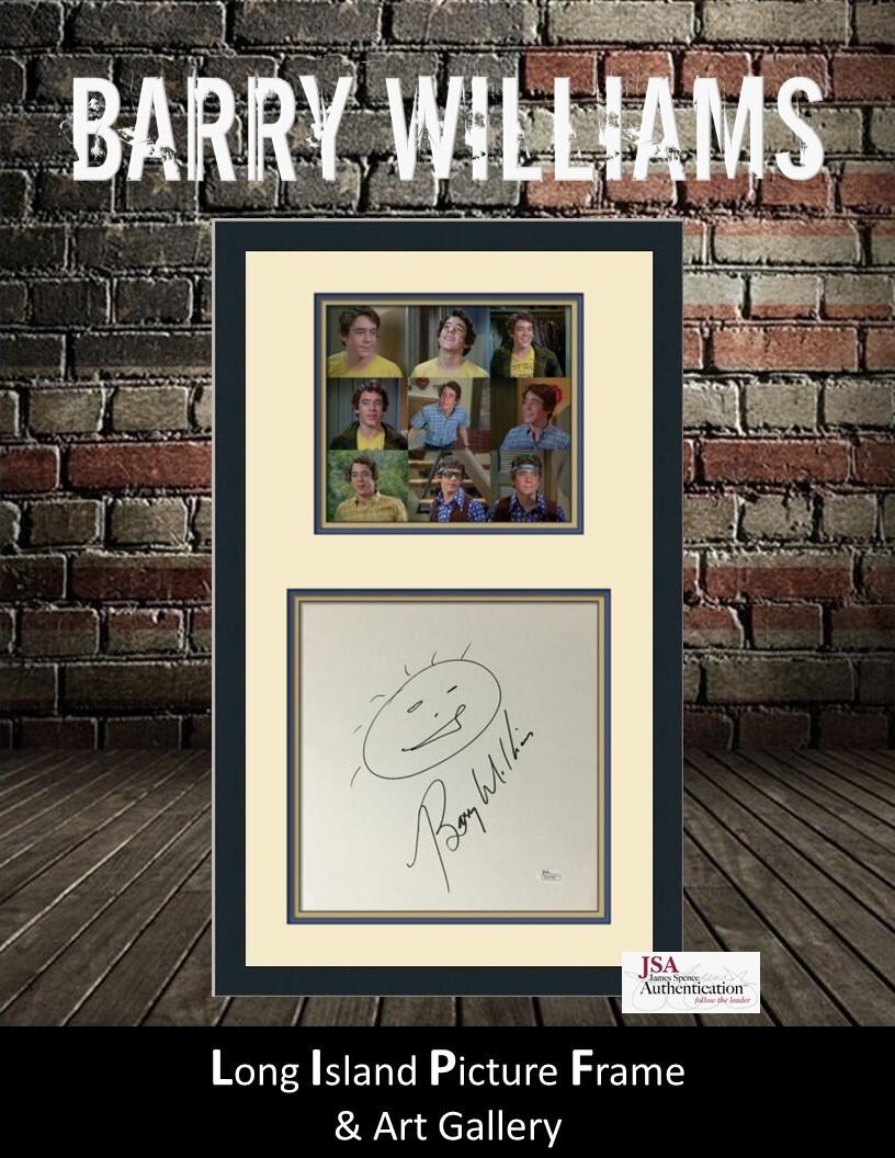 Barry Williams Greg Brady Signed Self-Portrait Art Custom Framed Display JSA