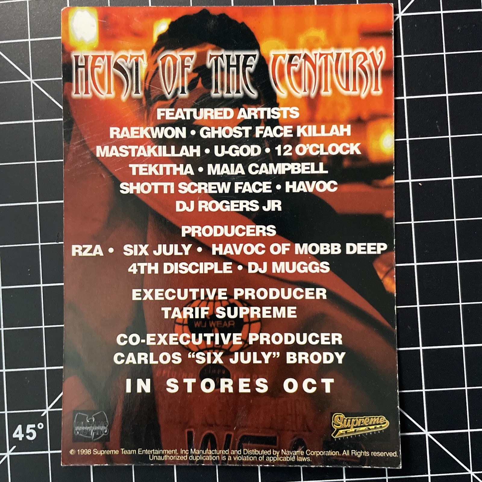 1998 LA The Darkman Heist Of The Century Pre-Album Release Promo Hype Flyer