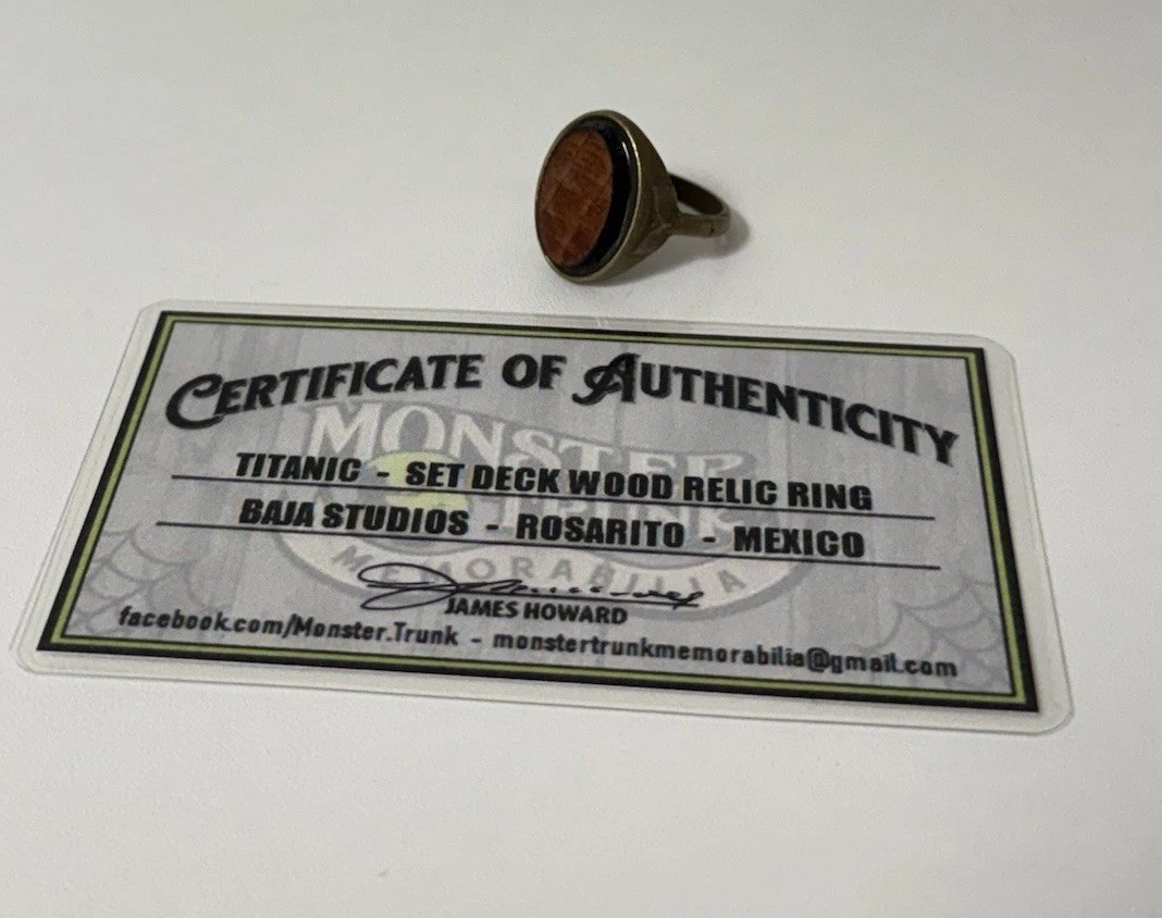 Titanic 1997 Authentic Relic Ring COA Leonardo DiCaprio James Cameron Rare