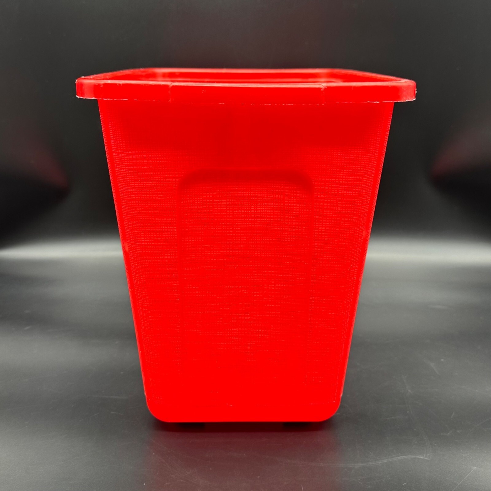 Vintage Trash Can Red She Devil 1989 Orion Home Video Promo Plastic Waste Basket
