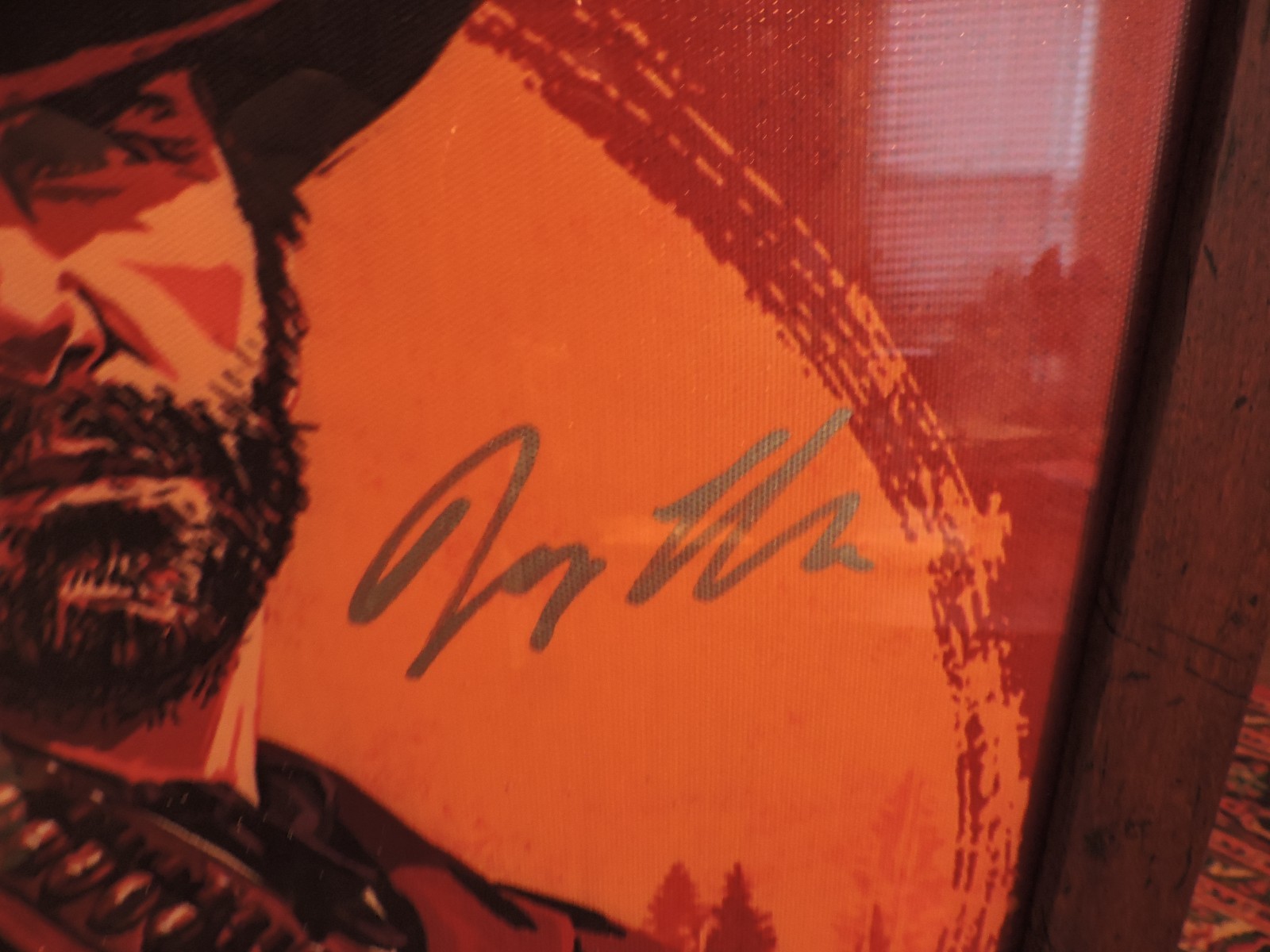 SIGNED CANVAS Red Dead Redemption II Roger Clark/Arthur Morgan SEVEN AUTOGRAPHS