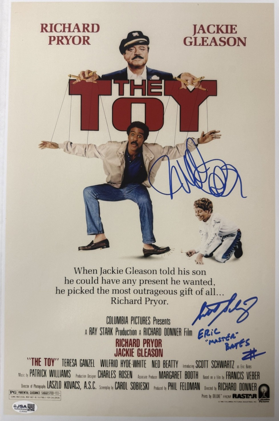 RICHARD DONNER/ SCOTT SCHWARTZ Hand Signed “THE TOY” 11×17 PHOTO JSA COA