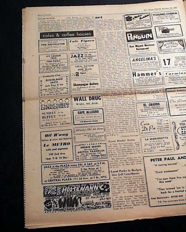 Very Rare BARBRA STREISAND Greenwich Village Off Broadway Play1961 Advertisement