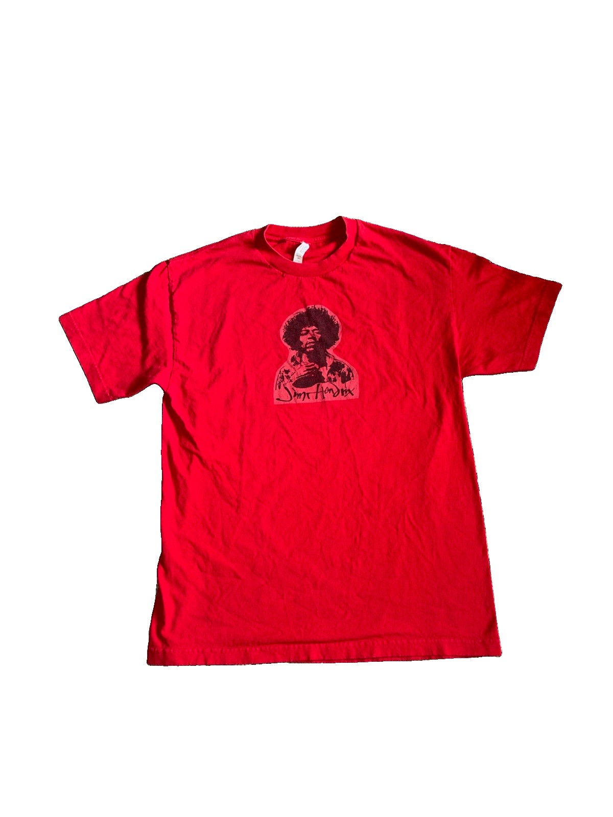 Alstyle Classic Jimi Hendrix Graphic Red T-Shirt Size L Music Rock & Pop