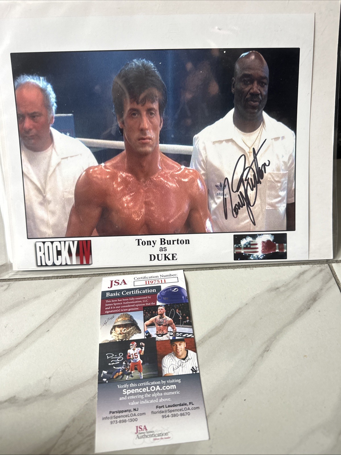Tony Burton Autographed Card Duke Rocky IV Movie, Signed by Tony Burton (2016)