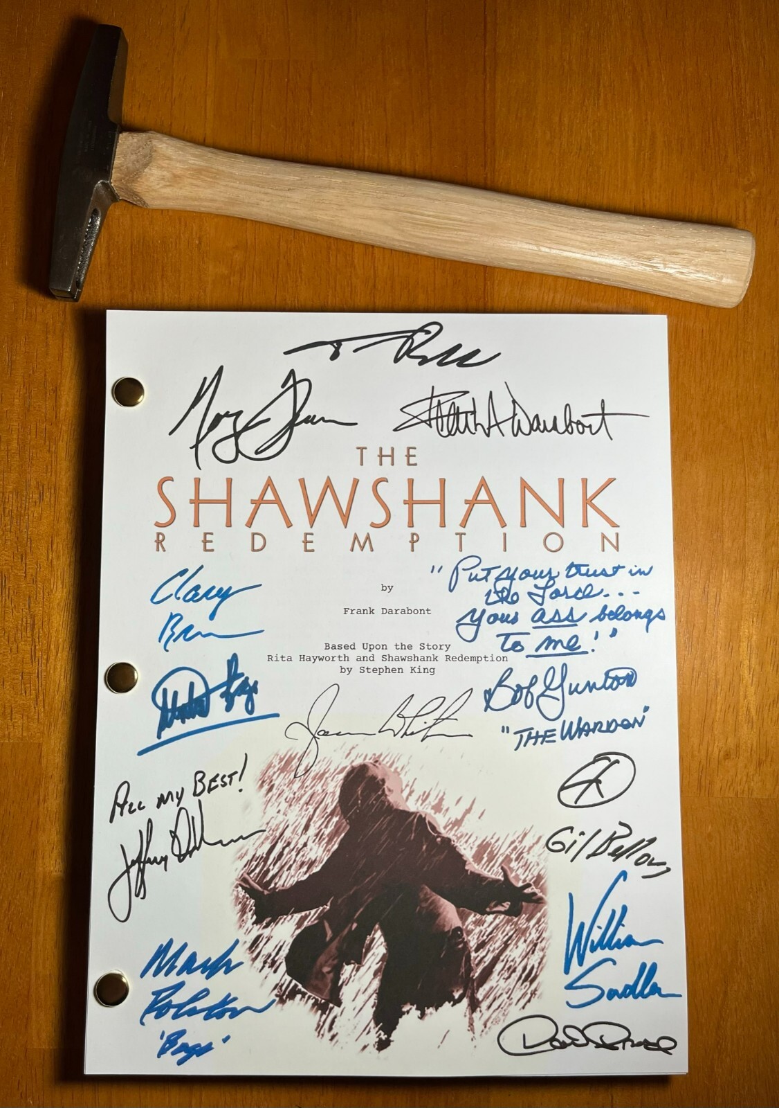 The Shawshank Redemption Script Signed- Autograph Reprints- 125 Pages