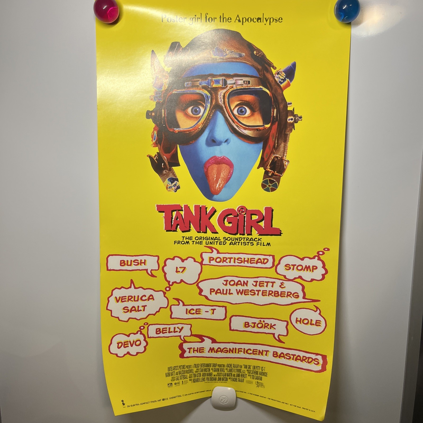 TANK GIRL 1995 LORI PETTY movie soundtrack poster 12×20 excellent condition!