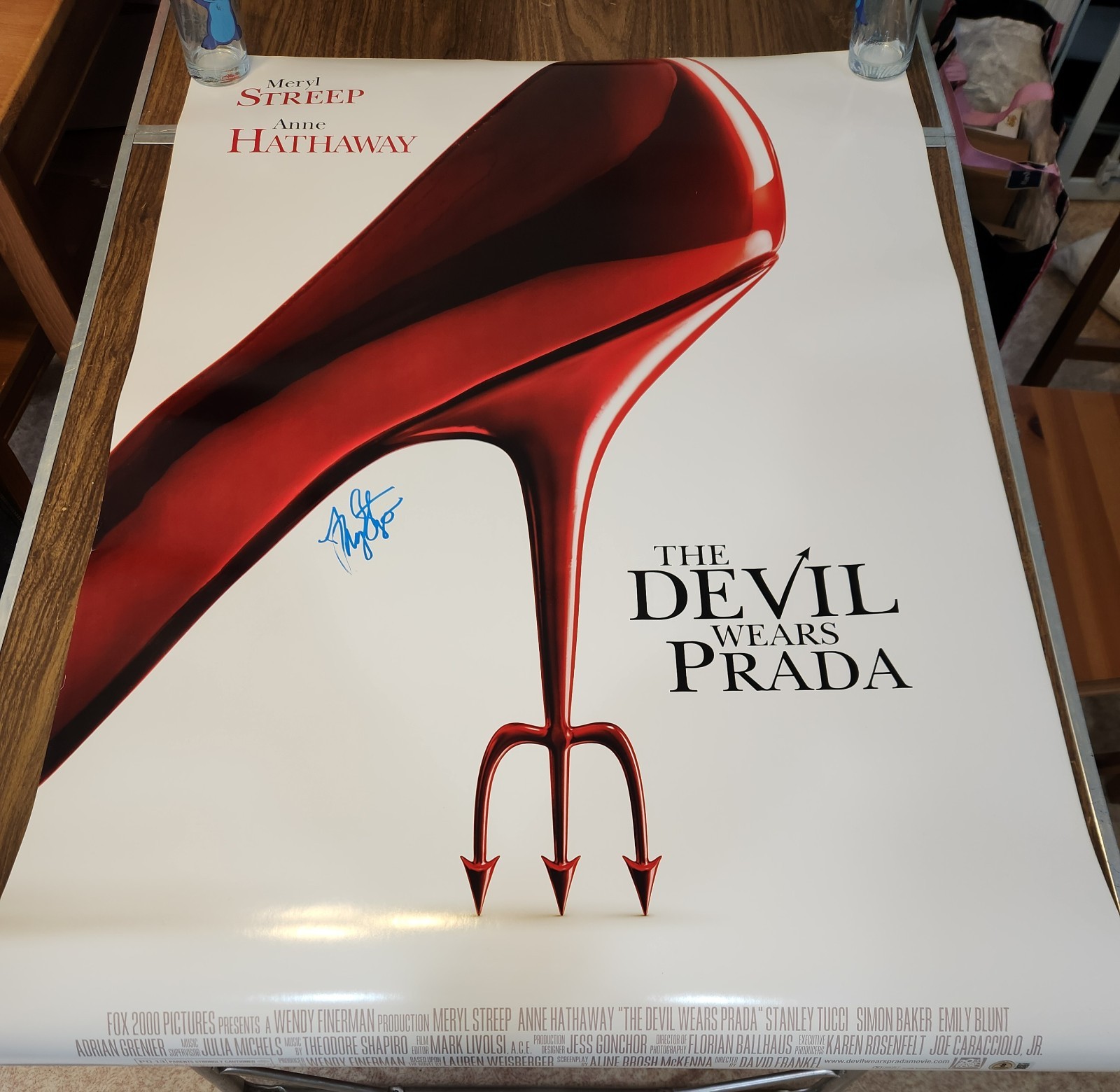 Meryl Streep Signed Autographed The Devil Wears Prada 27×40 Movie Poster BAS COA