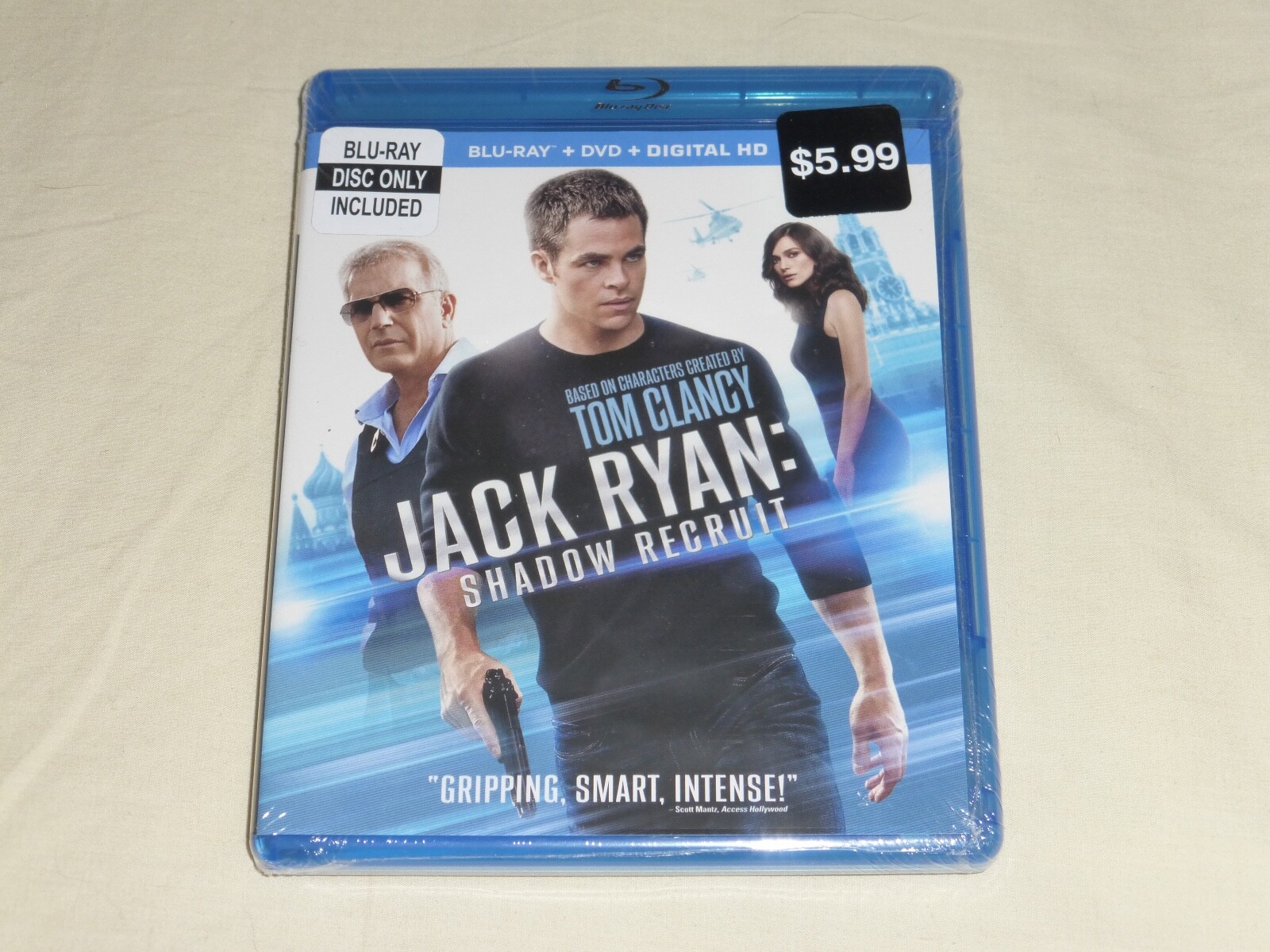 Jack Ryan Shadow Recruit Blu-ray Disc and Case Only sealed – Previously Viewed