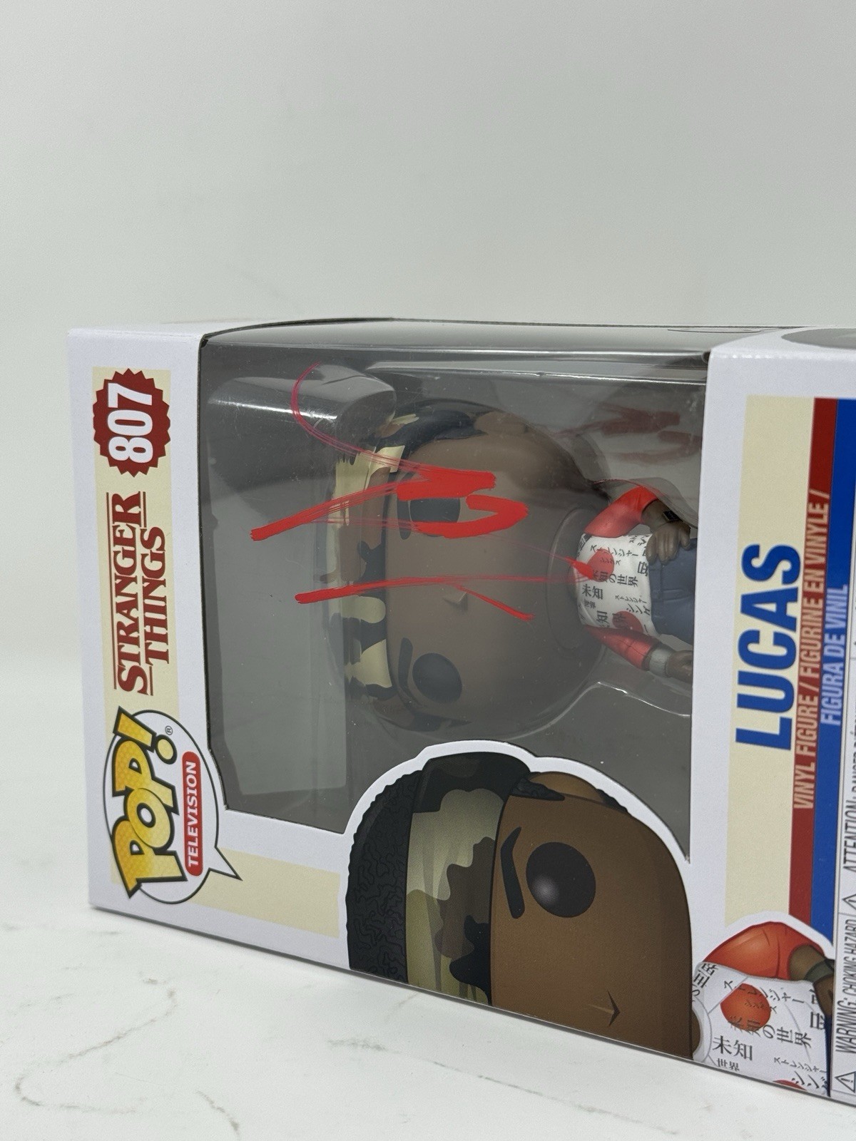 Caleb McLaughlin Stranger Things Signed Autograph Lucas Funko Pop 807 BAS COA