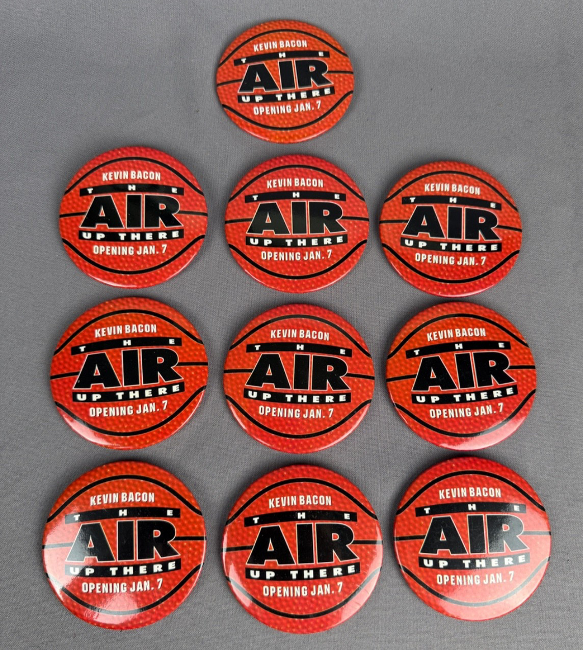 The Air Up There Basketball Movie Promo Pin Button Badge 1994 Lot of 10 -Bacon