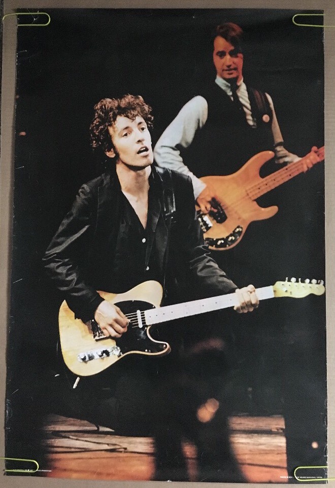 Original Vintage Poster Bruce Springsteen Guitar 1980’s Pace Holmes McDougall