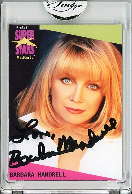 -BARBARA MANDRELL- 1991 PRO SET SUPERSTARS Signed/Autograph/Auto MUSICARDS Card