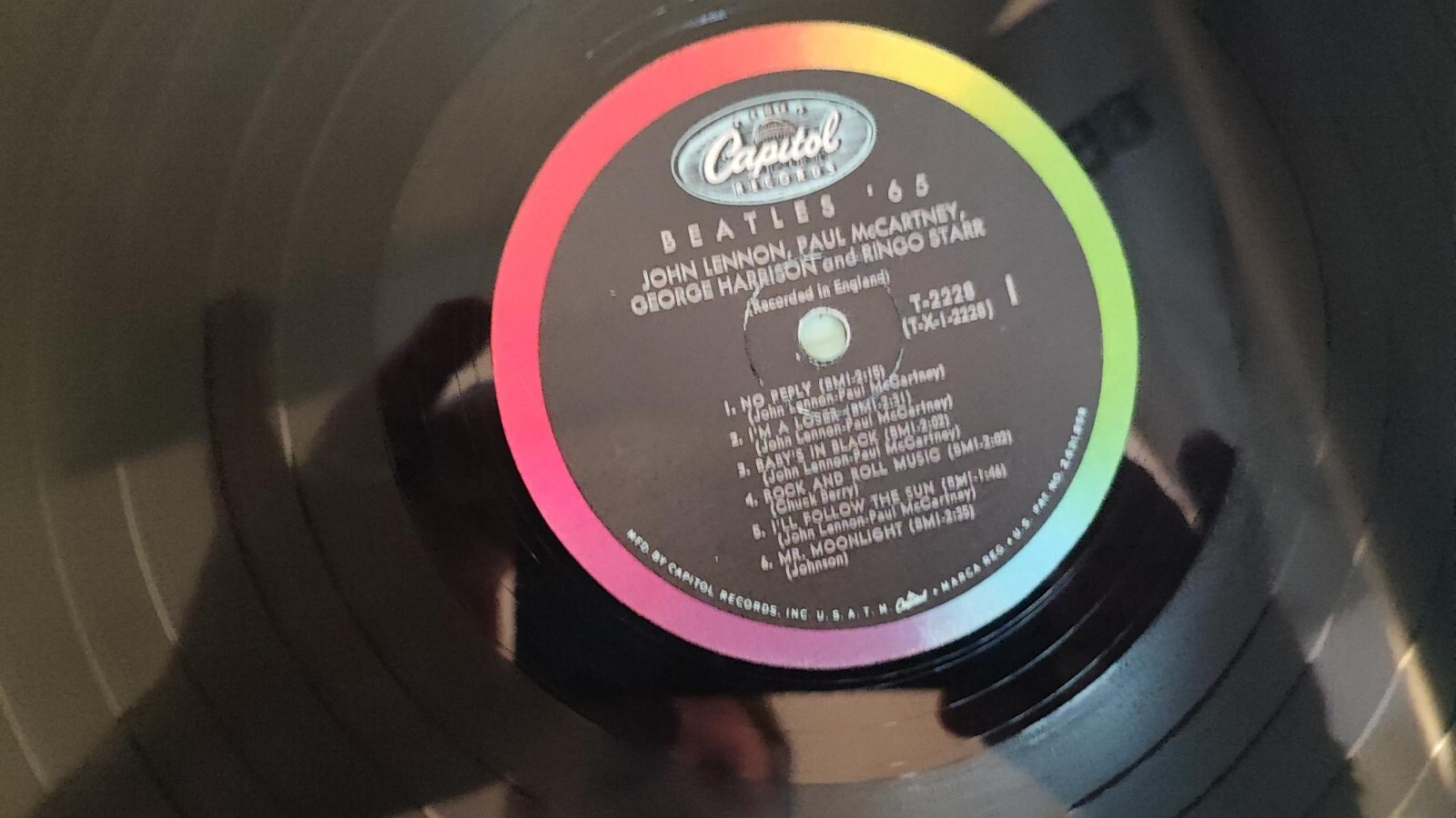 Real Nice Original “Mono” VG++ “BEATLES 65′ on Original Capitol Rainbow Label