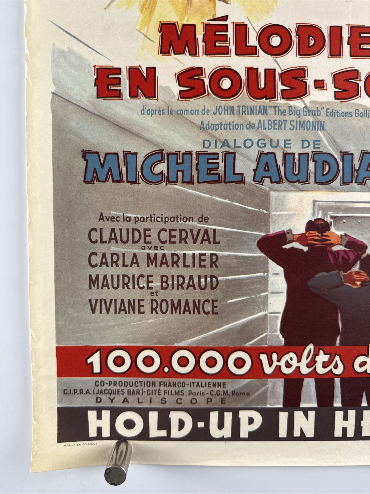 ANY NUMBER CAN WIN Movie Poster (Fine) Belgian 1963 14.5×18.5 Jean Gabin 111