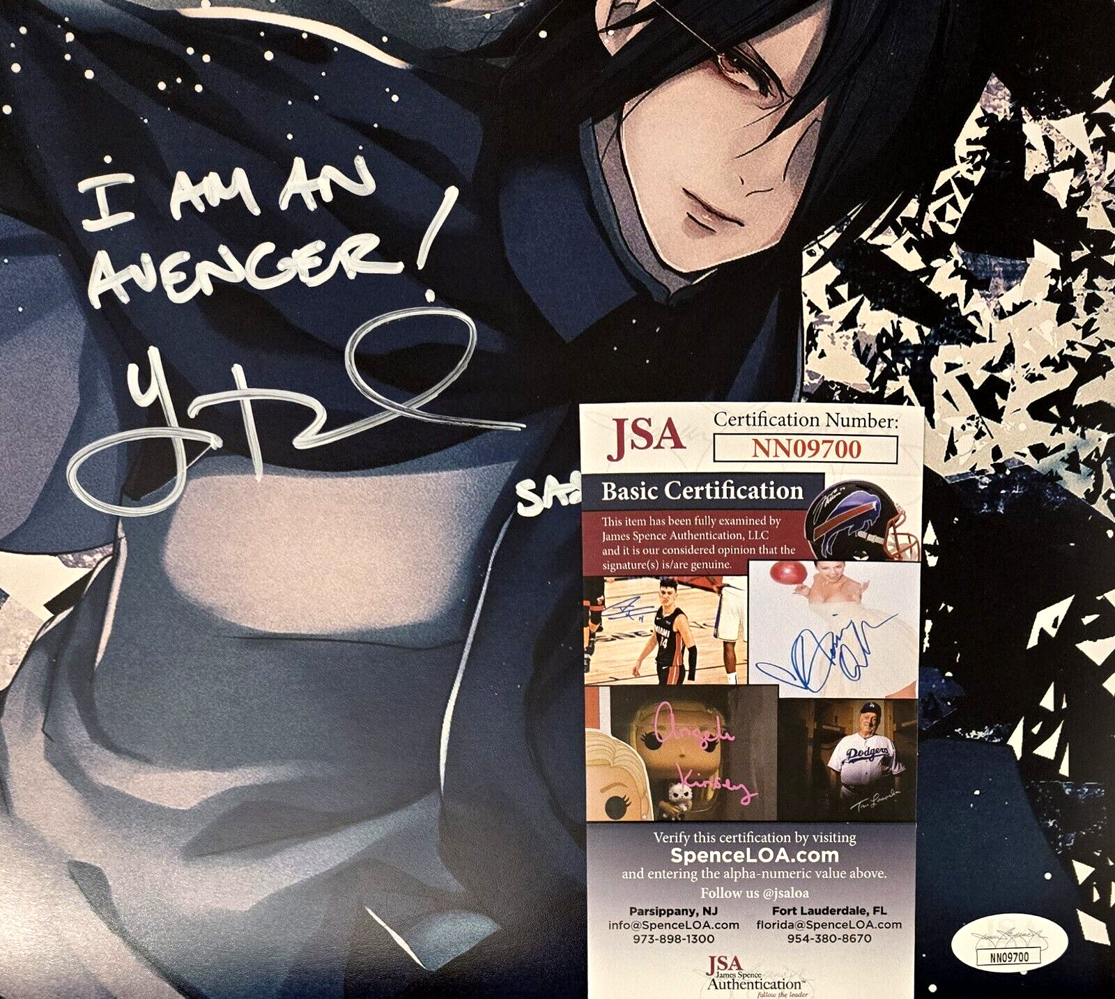 Yuri Lowenthal Autograph Photo Sasuke Uchiha Naruto Signed Anime 11×14 JSA COA 0