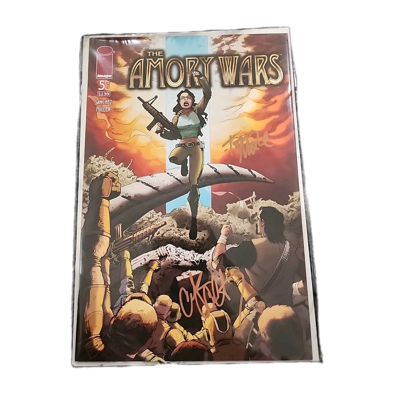 Dual Signed Cover Amory Wars #5 Claudio Sanchez Coheed Cambria Tony Moore Comic
