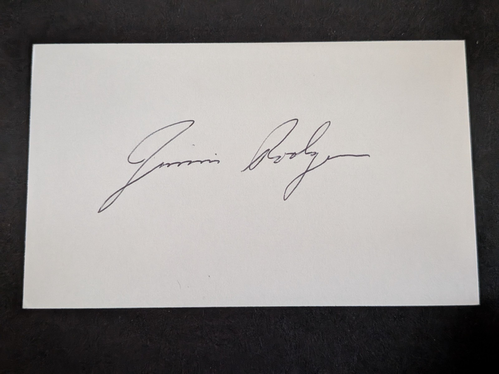 Jimmie Rodgers (d. 2021) Signed Index Card – Pop Singer – B