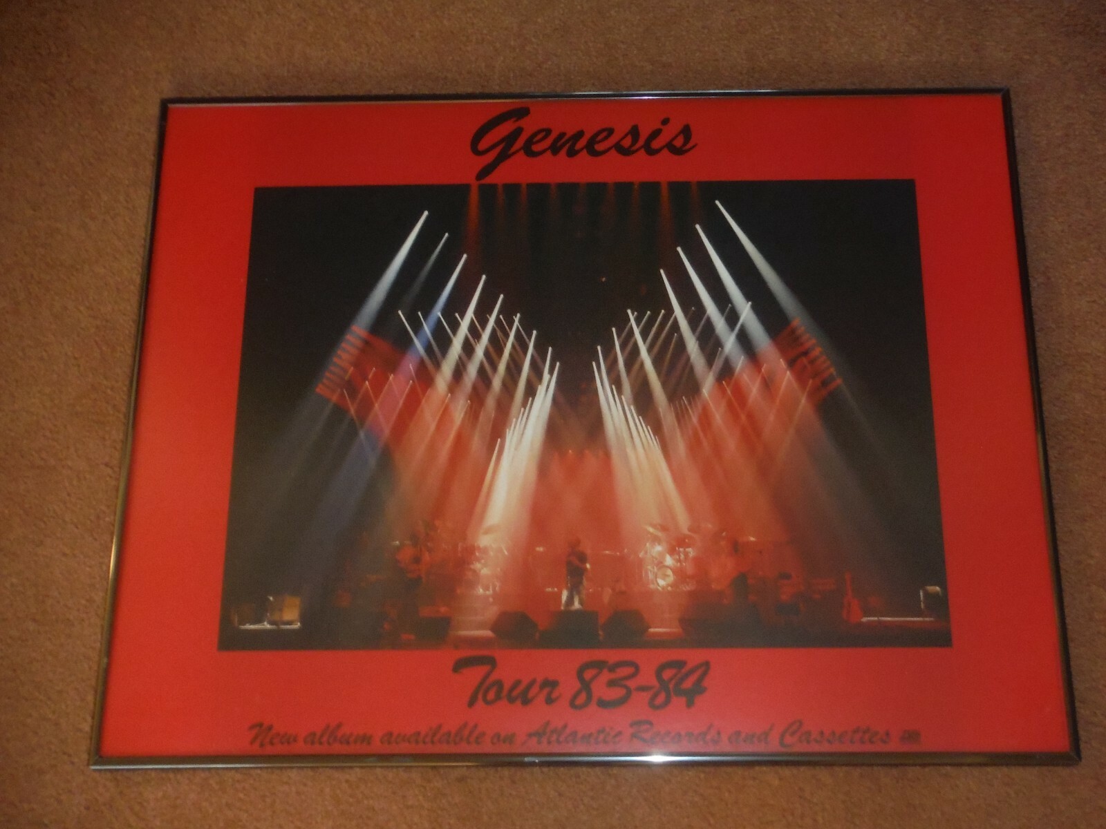 GENESIS 1983-’84 WORLD TOUR 27″x 21″ Live Concert Promo Poster Mounted Framed!