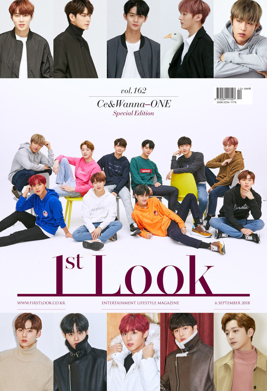 1ST LOOK FIRST LOOK VOL.162 WANNA ONE COVER KOREA TABLOID MAGAZINE SEPTEMBER NEW