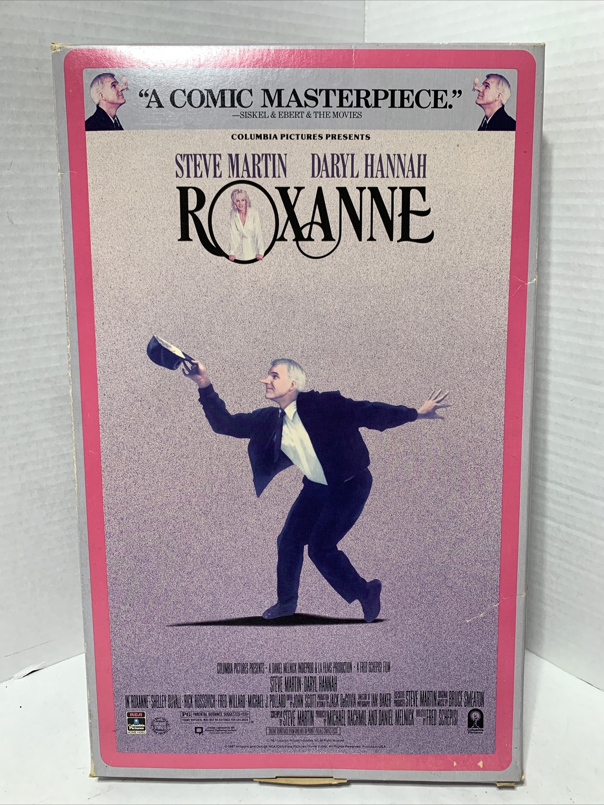 1987 Roxanne RCA Large VHS Box Video Store Movie Display 15”