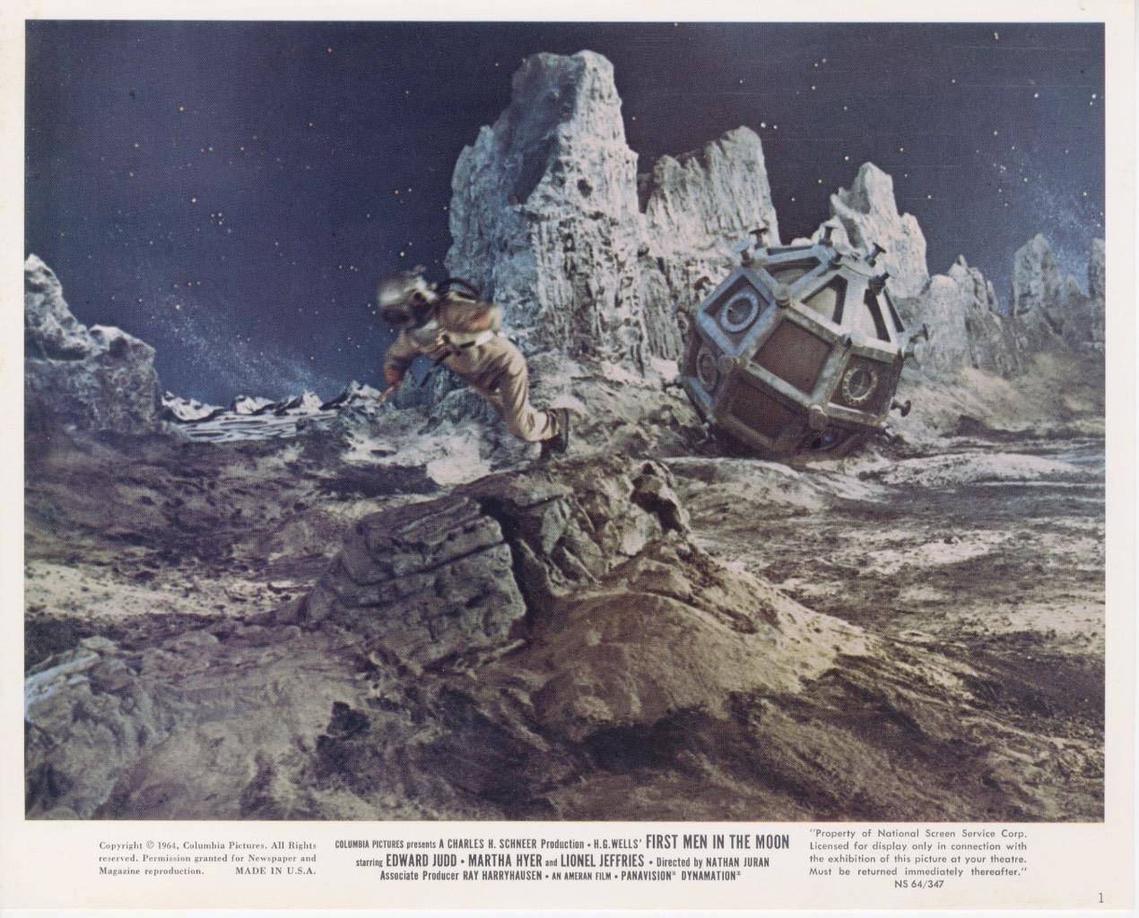 “FIRST MEN IN THE MOON”-ORIGINAL PHOTO-SCI-FI-VERNE-SPACE SHIP