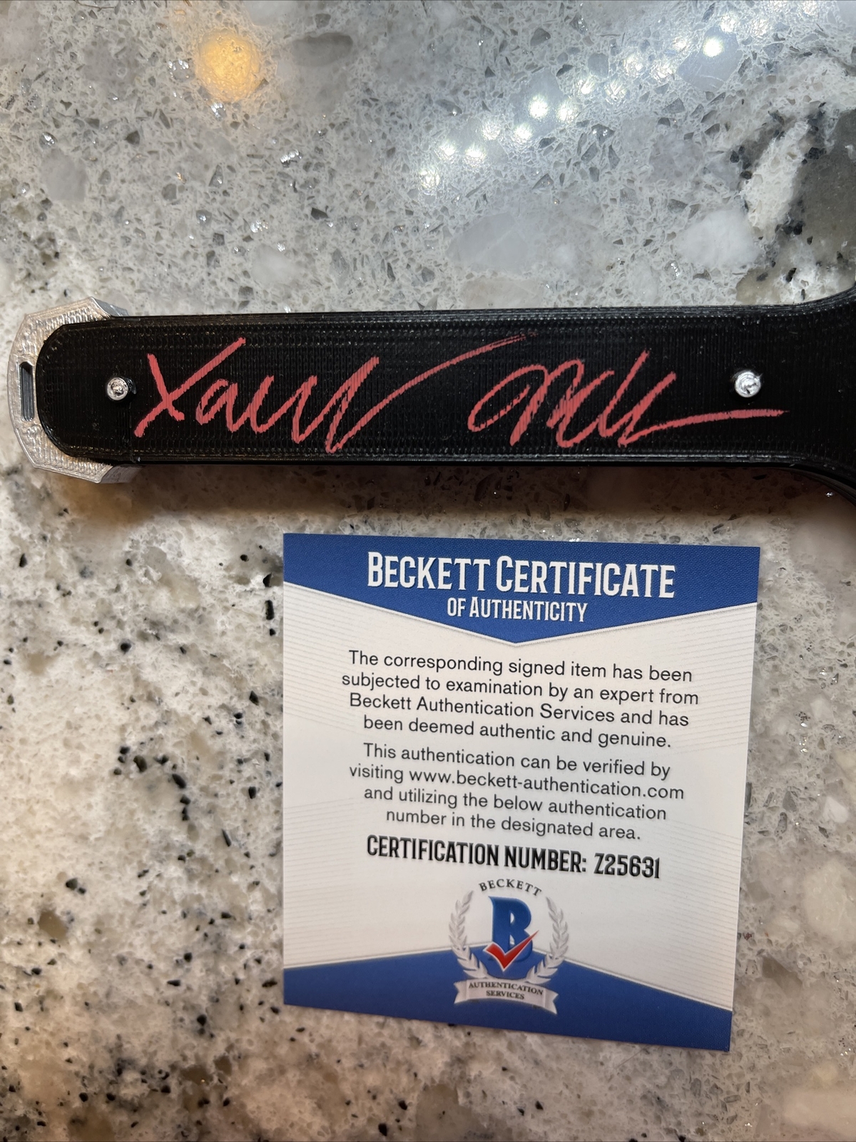 Xander Mobus Signed DAGGER Sword Joker PERSONA 5 BECKETT COA Ren Amamiya D1