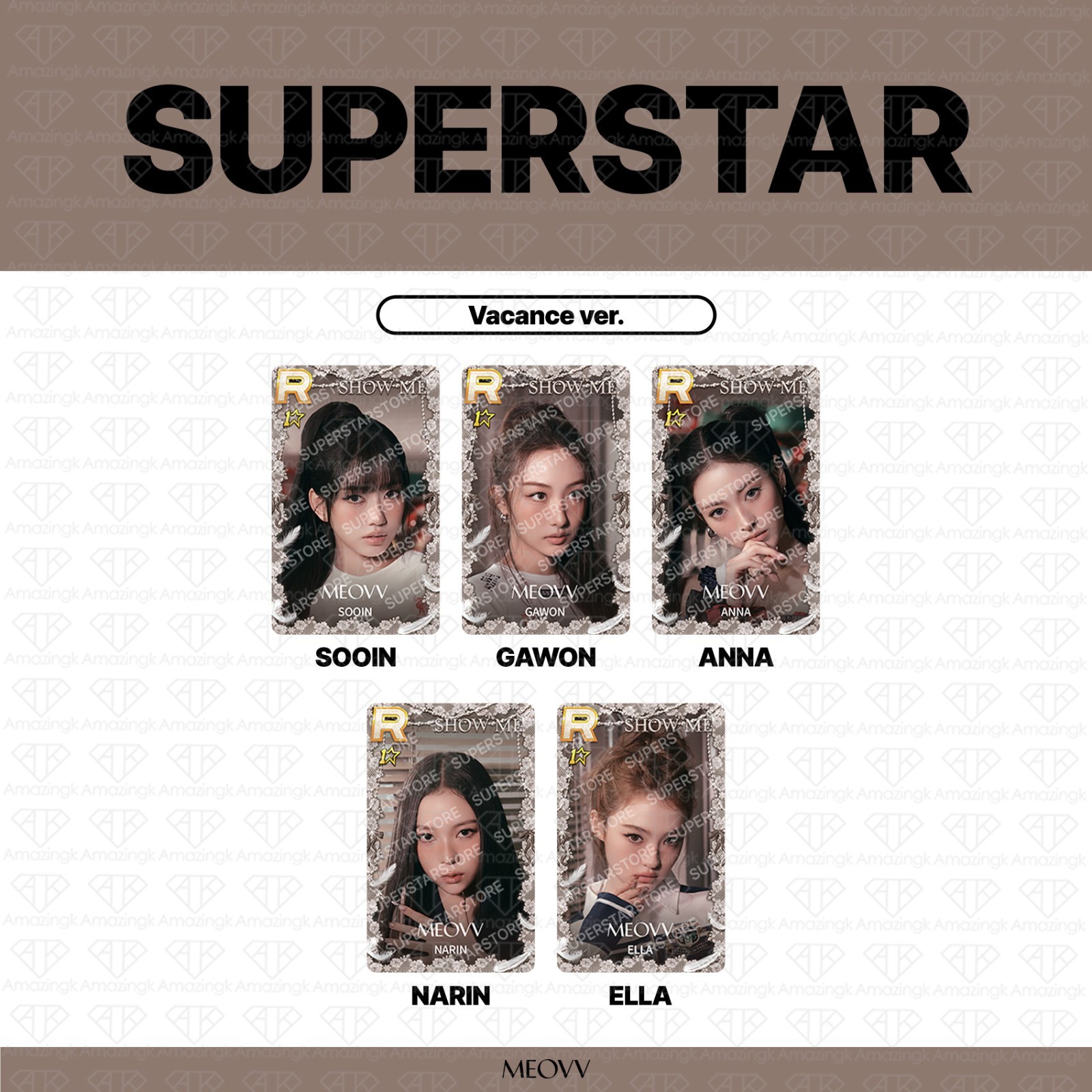 [PreSale] MEOVV SUPERSTAR THEBLACKLABEL Series STAR+ING : Ghost House Photocard