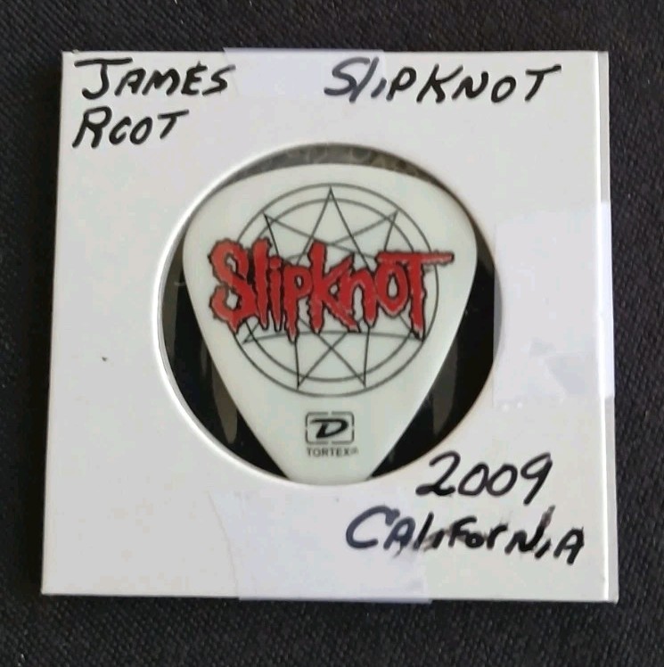 James Root Slipknot Tour Issued Guitar Pick 2009 Tour of California