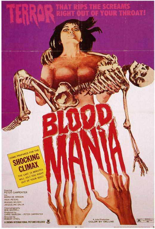 BLOOD MANIA Movie POSTER 27×40 B Peter Carpenter Maria de Aragon Alex Rocco