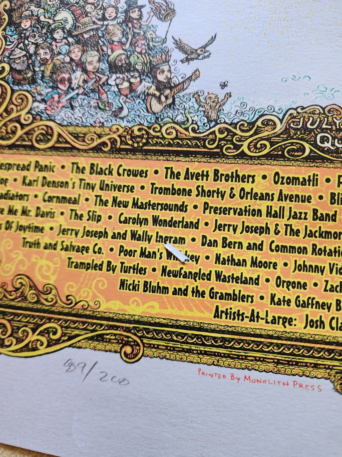 2010 High Sierra Poster Signed Numbered By Marq Spusta, Widespread Black Crowes