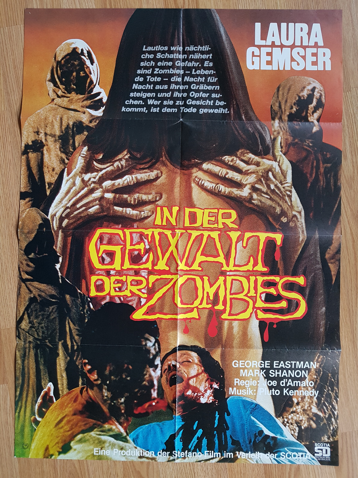 ZOMBI Le notti erotiche dei morti vivendi German poster LAURA GEMSER D’ AMATO