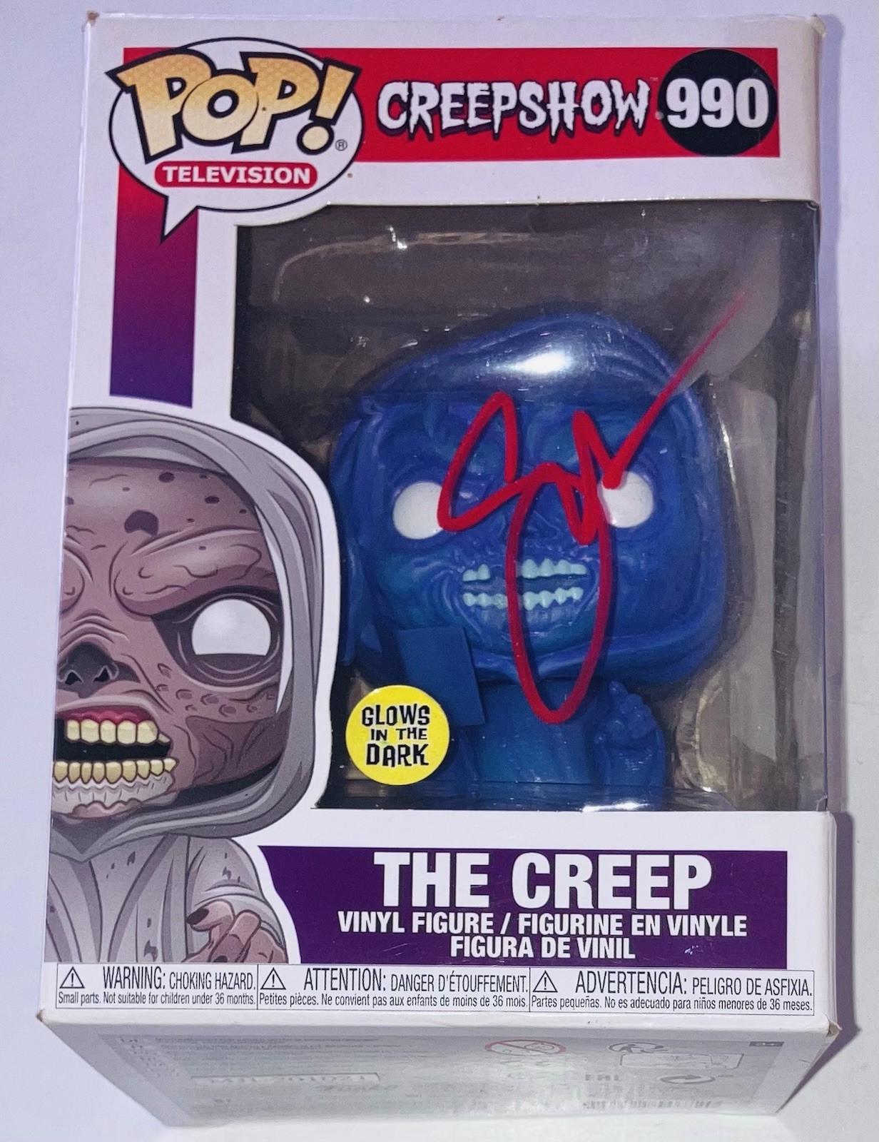 GREG NICOTERO SIGNED AUTOGRAPHED CREEPSHOW GLOW THE CREEP FUNKO POP #990 BAS COA