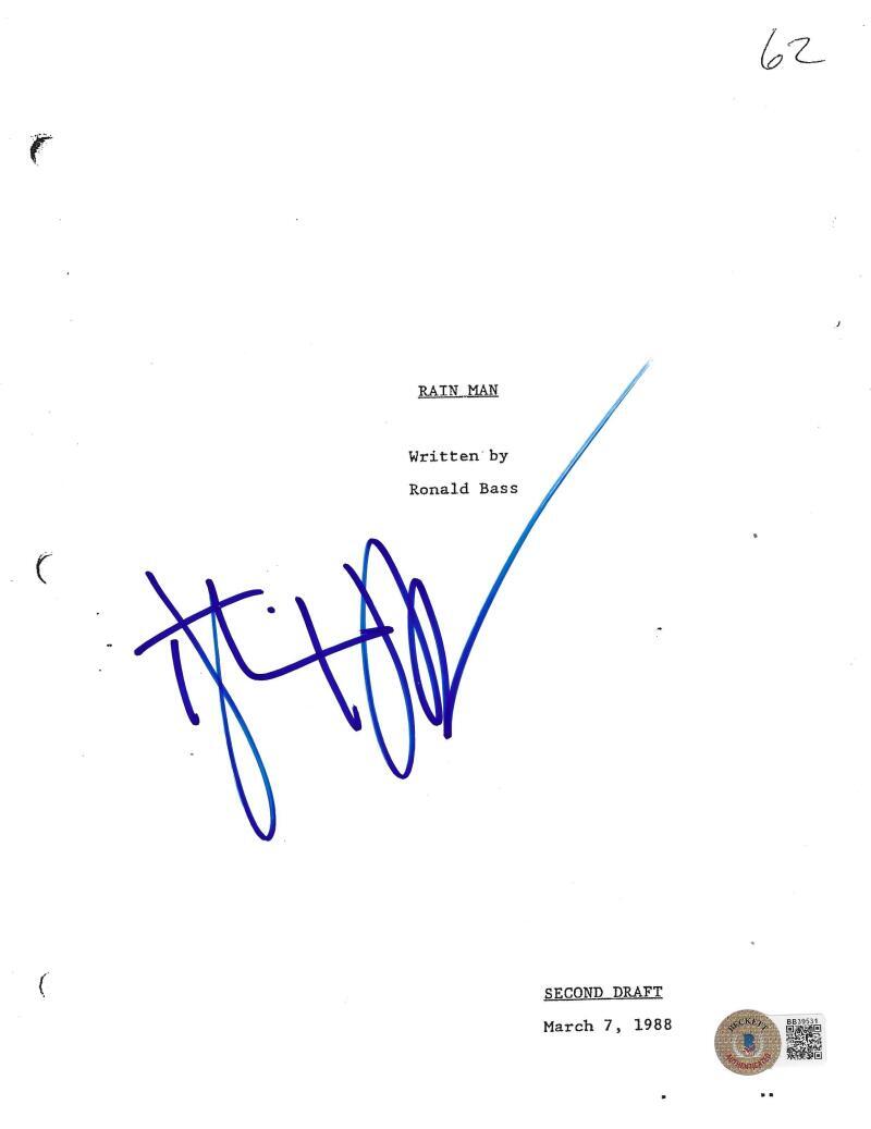 DUSTIN HOFFMAN SIGNED RAIN MAN FULL SCRIPT AUTHENTIC AUTOGRAPH BECKETT