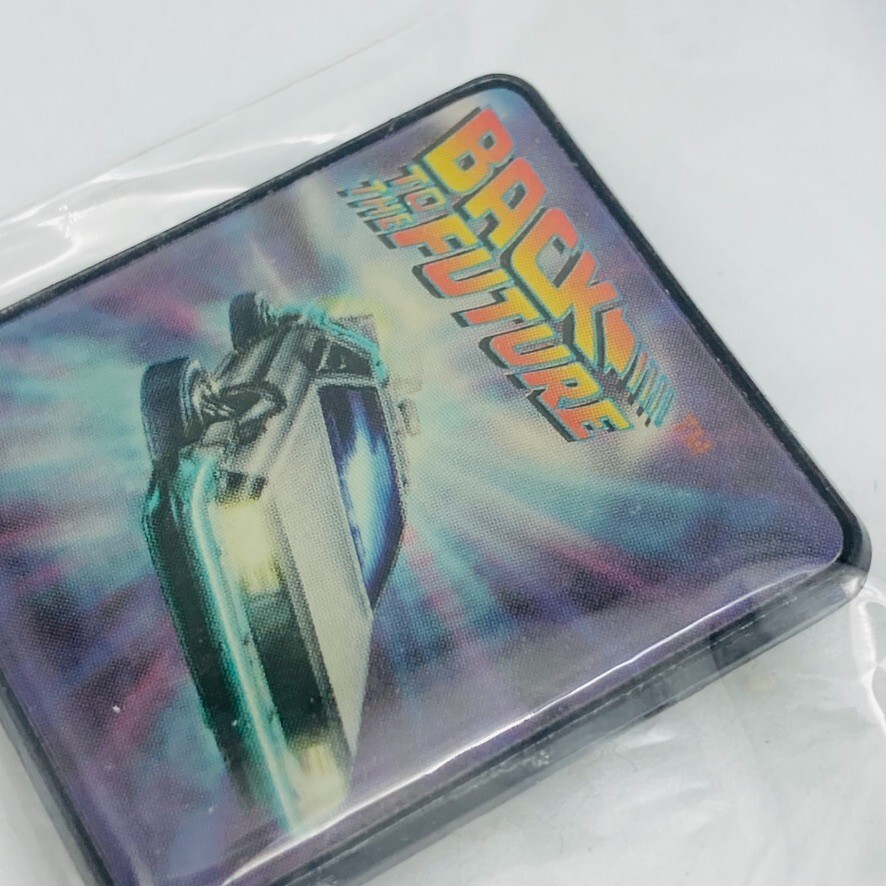 BACK TO THE FUTURE DELOREAN Button Badge UNIVERSAL STUDIOS JAPAN 2001 DMC 12