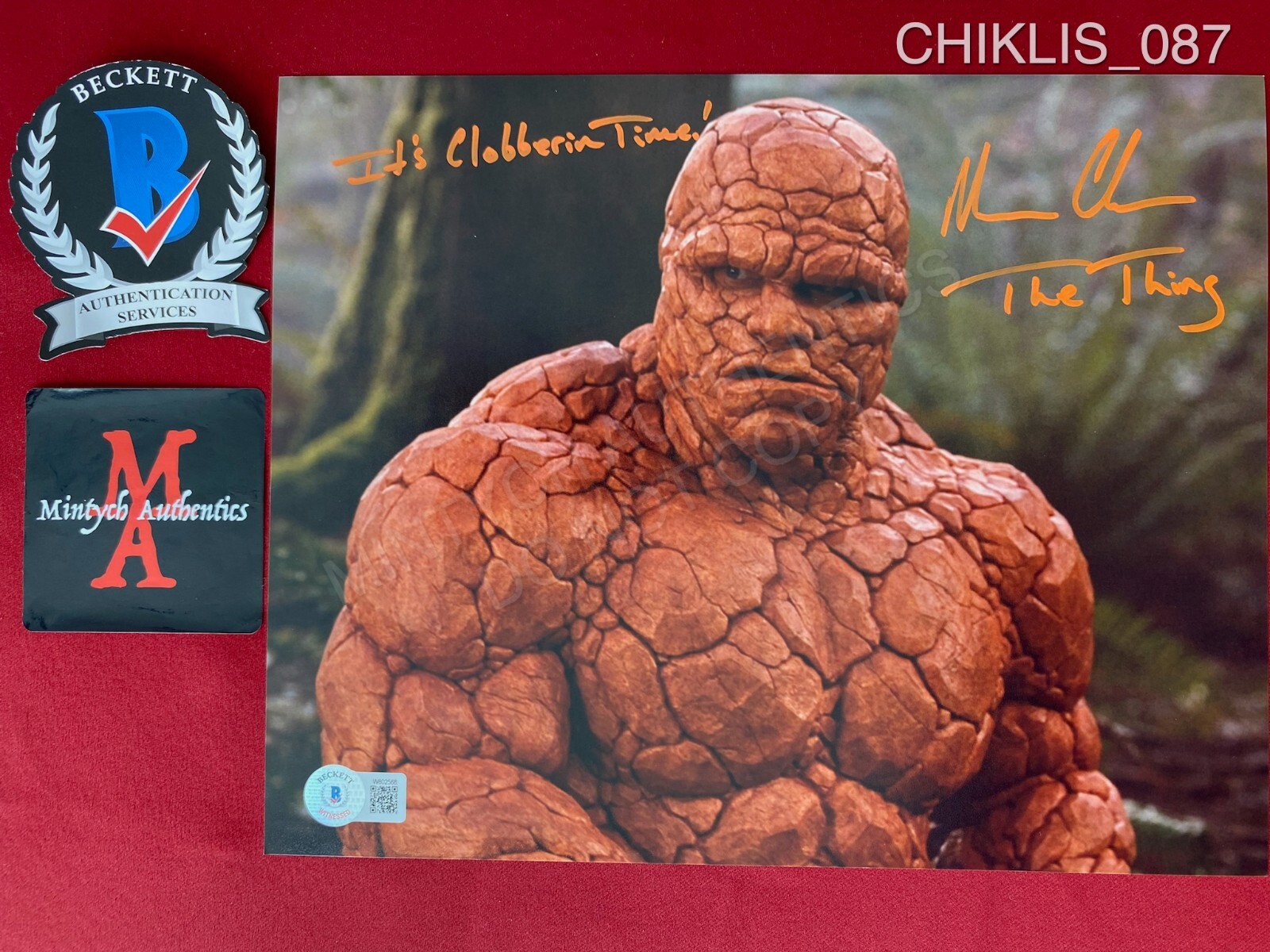 Michael Chiklis signed 8×10 photo The Fantastic Four The Thing Beckett COA