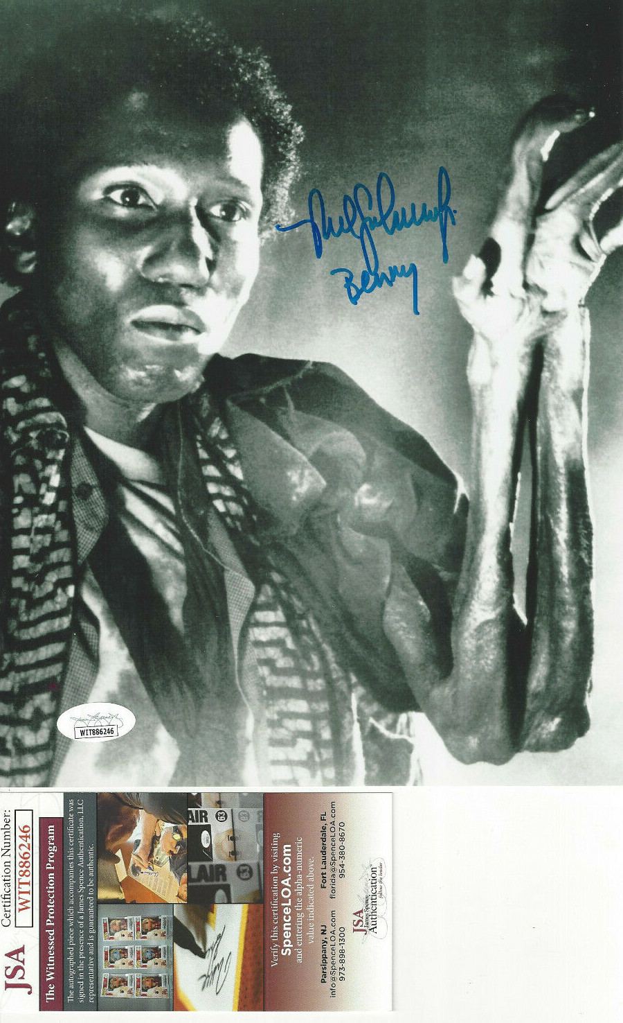 Total Recall Mel Johnson – Bad Hand photo autographed 8×10 JSA Cert. ***