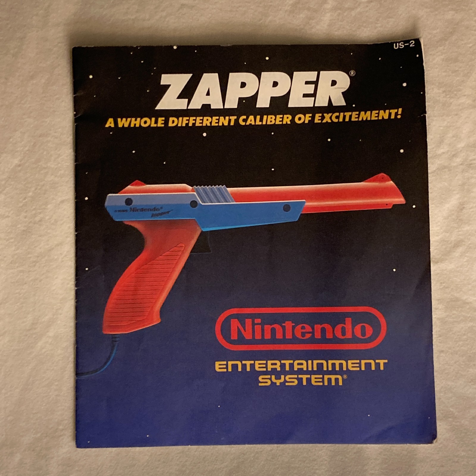 NES Zapper Instruction Manual US-2 + Registration/Warranty Booklet Insert