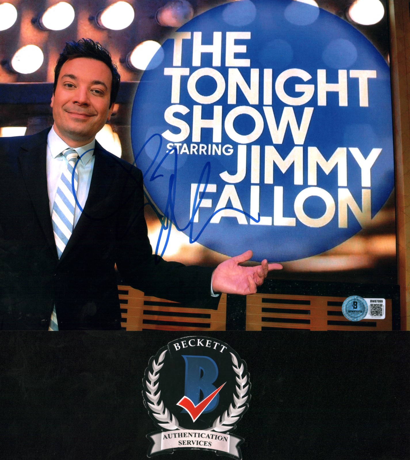 Jimmy Fallon Signed The Tonight Show Late Night Host 8×10 Photo BAS COA