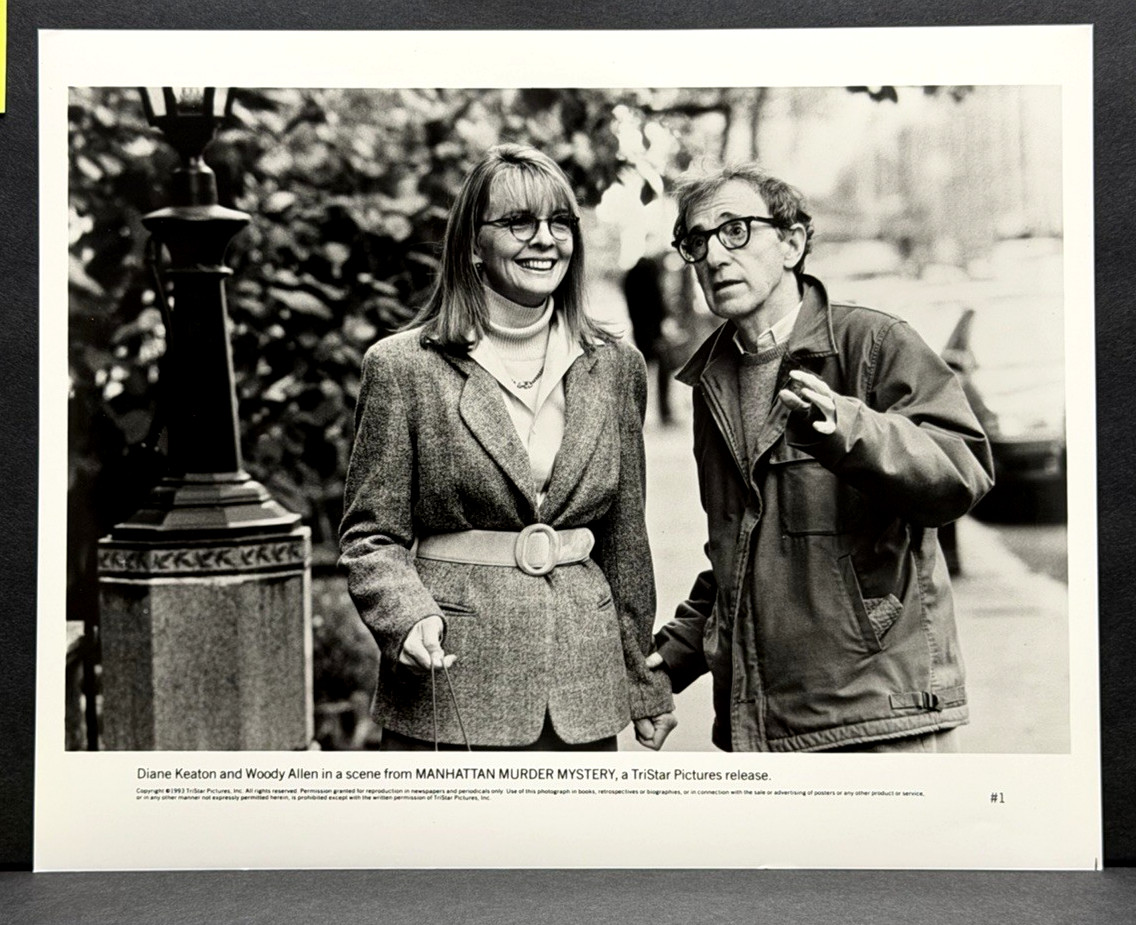 Original 1993 WOODY ALLEN 8×10 VTG B&W Publicity Photo Ad Slick Manhattan Murder