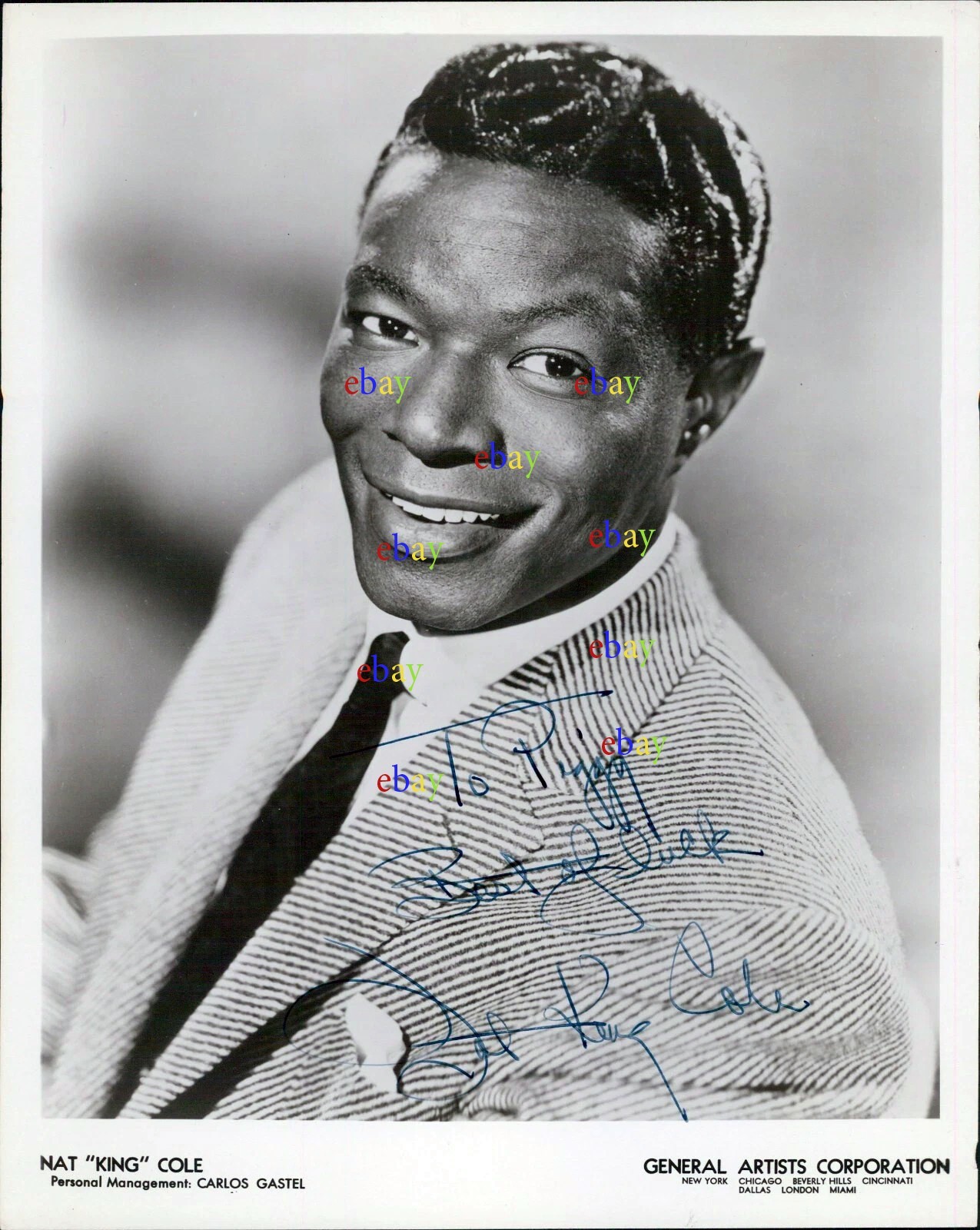 Nat King Cole Jazz Signer Musician 8×10 Autographed Signed Photo Reprint