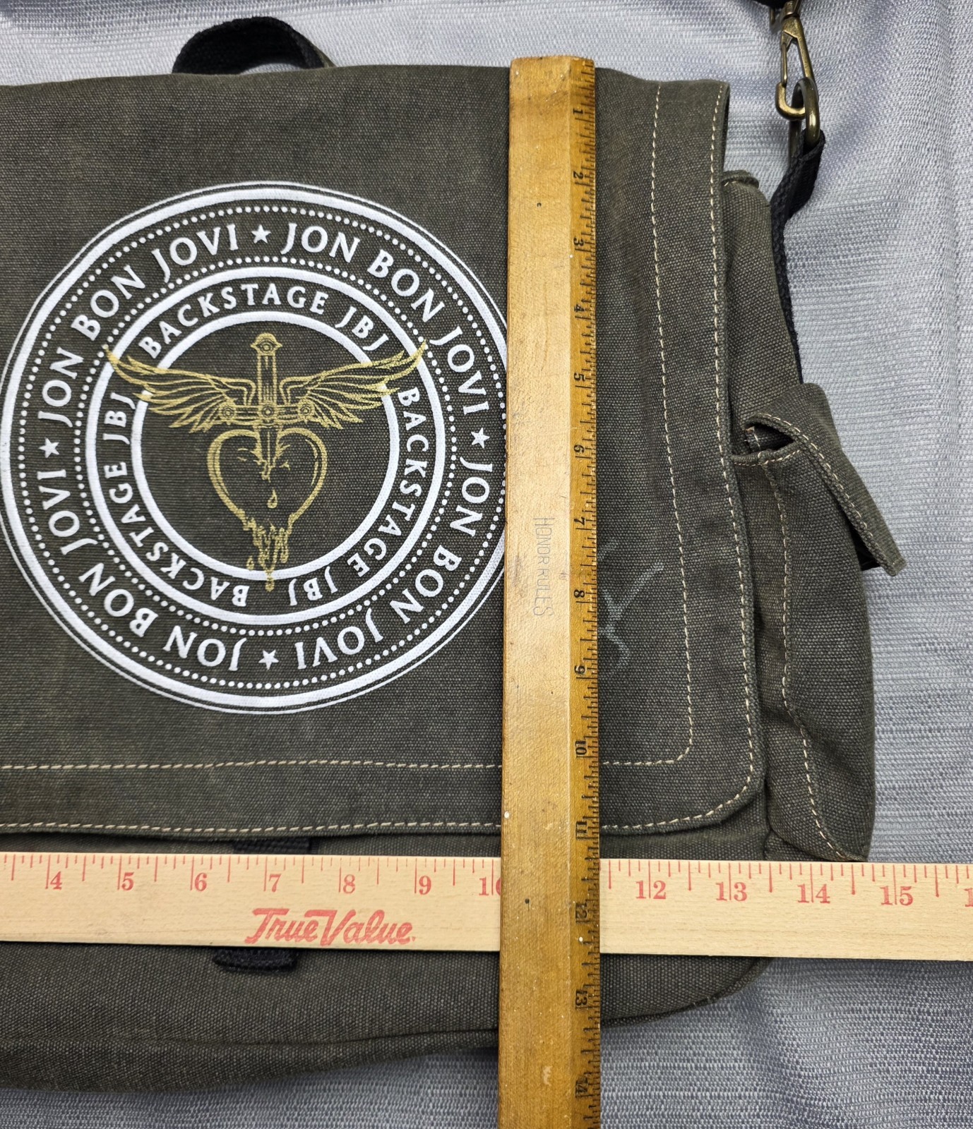 2011 Tour Backstage With Jon Bon Jovi JBJ Tote Messenger Shoulder Bag Signed